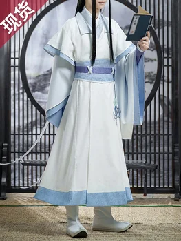 Anime Mo Dao Zu Shi MDZS Cosplay Costum de Adolescent Lan WangJi Vechi Costum Han-stil de Îmbrăcăminte Cosplay Unisex Set Complet