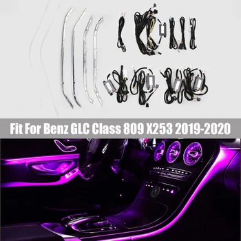 64 Culori Luminoase Styling Auto LED-uri de Lumină Ambientală se Potrivesc pentru Mercedes-Benz GLC-Clasa 809 X253 2019 - 2020