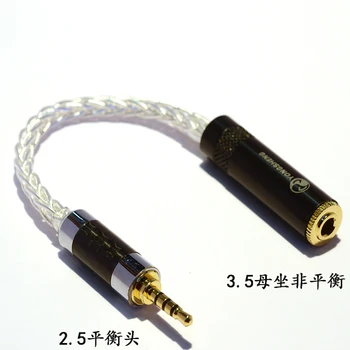 Audiocrast 15cm fibra de Carbon 2,5 mm TRRS Echilibrat de sex Masculin la Femeie Stereo de 3,5 mm pentru Căști Audio Cablu Adaptor