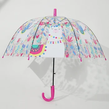 Umbrelă De Ploaie Fata De Copii Vânt Mare Anime Kawaii Golf Limpede Transparent Copii Umbrelă De Lux Drăguț Guardar Chuva Umbrele