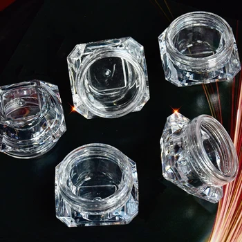 10buc Plastic transparent Cutie Goală de Diamant în Formă de Mini-Container Machiaj Borcan Pentru Cosmetice Unghii Bijuterii de Stocare 5ML Borcane Goale Mini Ghiveci
