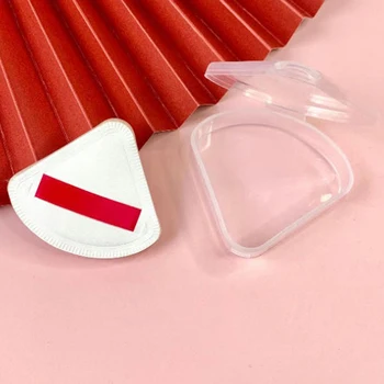 1 buc Cutie de Plastic de înaltă Calitate Caz Pentru Triunghi Puf Transparent Burete Puf de Călătorie Portabil, Saci de Cosmetice Cosmetice de Stocare de Caz