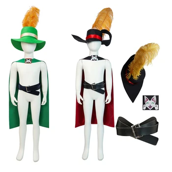 Puss In Boots Cosplay Costum pentru Copii Pălărie Mantie Centura Cat de Desene animate Anime Băieți Fete de Halloween Costum de Carnaval