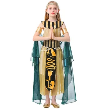Copii Antice Egiptene Cleopatra Costum Carnaval de Halloween Petrecere de nunta Zeita greaca Rochie Fancy