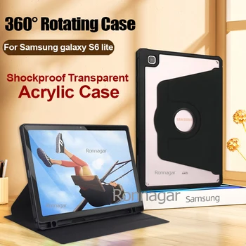 360° Acrilice Funda Caz pentru Samsung Galaxy Tab S6 Lite 10.4 Inch 2022/2020 A8 10.5