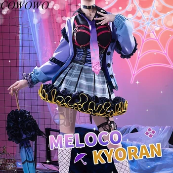 COWOWO Anime! Vtuber Nijisanji XSOLEIL Meloco Kyoran Joc Costum Elegant Minunat Cosplay Costum Halloween, Costum de Petrecere Femei