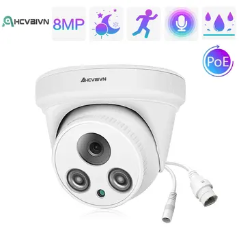 4K ColorVu Camera IP Noapte de Culoare 8MP Construi în Microfon PoE Securitate CCTV Alb DomeMotion Detectarea Camere de Supraveghere Video