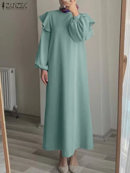 Abayas Pentru Femeile Musulmane Moda Rochie Lunga ZANZEA Turcia Caftan Isamic Îmbrăcăminte Ramadan Abaya arabă Vestidos Supradimensionate Halat