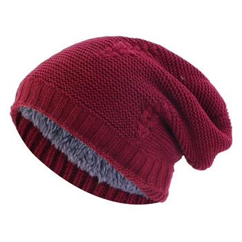 Iarna Beanie Hat pentru Barbati Largi Chelioși Tricotate Pălărie Beanie caciula de Iarna pentru Femei Groase de Lână Eșarfă de Cap Balaclava Capota Pălării