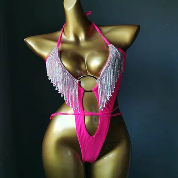 2021 venus, vacanta, femei sexy bikini set de diamant ciucuri costume de baie bling pietre costum de baie stras beachwear