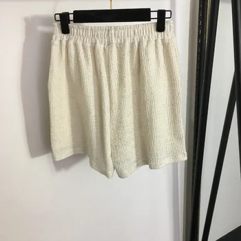 2023 Nouă Primăvară/Vară pentru Femei Set Scrisoare de Matase de Gheață Maneca Scurta tricou+pantaloni Scurți Minimalist, Premium Femei Set