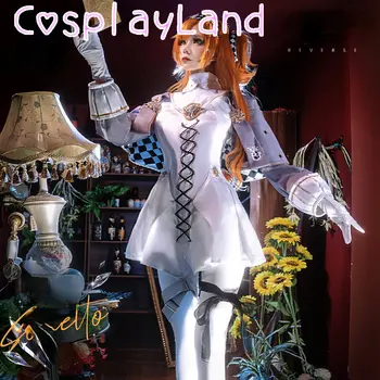Sonetto Cosplay Costum Inversă:1999 Stil Britanic Joc Nou Costum Alb Rochie De Joc De Rol Petrecere De Halloween Costum Femei Rochie