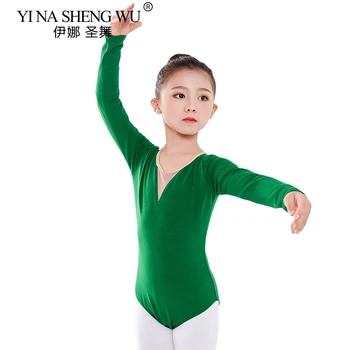 Noi Fetele Gimnastică Dans Tricou Copii Cu Maneca Lunga Moale Plasă De Îmbinare Balet Tricou Copii, Balet, Dans Body