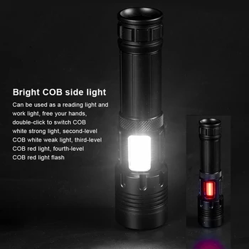 Aluminiu de Înaltă Powerbank Lanterna Led-uri Lanterna Luminoase USB Felinar în aer liber Emergerceny Lampa Camping Pescuit torch 2 baterii
