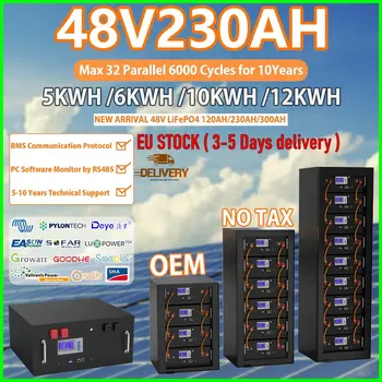 NOI LiFePO4 48V 230Ah 200Ah 100Ah Bateria 51,2 V 12Kw 10Kw 6000 Ciclu Max 32 Paralel PC Monitor Baterie Invertor POATE RS485