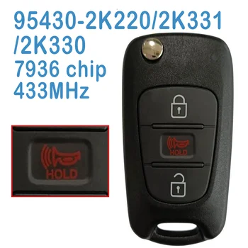 2 Buc/lot 95430-2K220/2K331/2K330 Auto Originale Smart Remote 433MHz 2+1B PCF7936 Chip Înlocui Cheie Auto Pentru Kia Soul 2010+