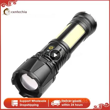 COB Multi-funcția de Orbire Lanterna 2000 Lumeni Impermeabil în aer liber Zoomable USB Reîncărcabilă lanterna Lanterna Tactice Lumina