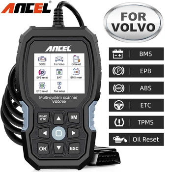 ANCEL VOD700 OBD2 Scanner de Automobile Tot Sistemul Cititor de Cod EPB ABS Ulei BMS TPMS, ETC Resetare OBD 2 Instrumente de Diagnosticare Auto Pentru Volvo