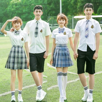 Uniformă școlară set, stil de colegiu, coreeană vara liceu, școală elementară, clasa a șasea fotografie de absolvire, clasa
