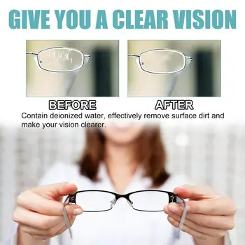 100ml Glass Cleaner Lens Cleaner Ochelari Curat ochelari de Soare Flacon Soluție de Ochelari Consumabile Accesorii Ochelari de Curățare D4p3