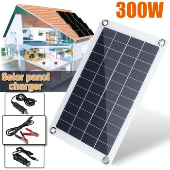 300W Panou Solar 12V Monocristalin de Alimentare USB Portabil în aer liber Celule Solare Auto Vas de Camping Drumetii Călătorie Încărcător de Telefon