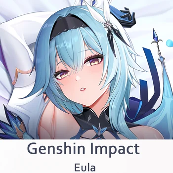 Genshin Impact Eula Dakimakura 2WAY Îmbrățișează Corpul de Pernă Joc Anime Otaku Pernă față de Pernă Xmas Cadouri