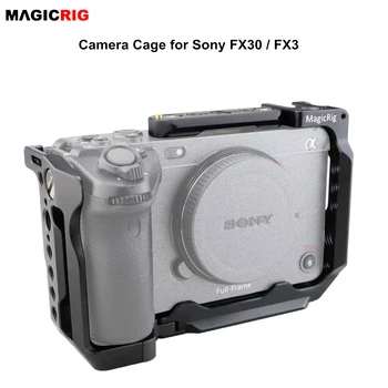 MAGICRIG FX30 Cage Kit pentru Sony FX30 / FX3 Camera cu Clemă de Cablu, Rece Muntele Pantof, NATO Feroviar, 1/4