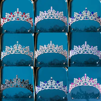 DIEZI coreean Printesa Regina Mireasa Tiara Coroana de Cristal Pentru Femei Nunta Coroana de Ziua Păr Accesorii vestimentare articole pentru acoperirea capului Bijuterii