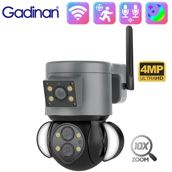 Gadinan WIFI HD 4MP 10x Zoom PTZ Camera de Supraveghere Color Night Vision Dual Channel Video de Urmărire Mișcare Două sensuri de Voce IP Cam