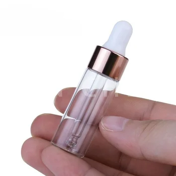 20 Buc Mini-Ulei Esențial de Sticlă Sticla Sticla Returnabile a Crescut de Aur Aromoterapie Dropper Sticla cu Pipeta de Sticla de 1 ml 2 ml 3 ml 5ml