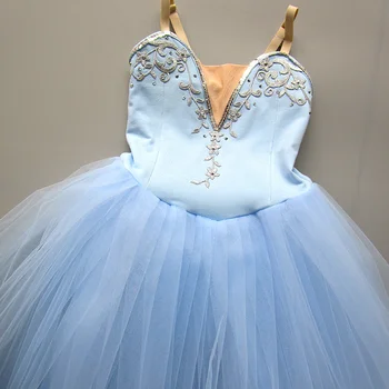 Cer Albastru Rochie De Balet Pentru Copii Fete Copilului Tul Lung Rochie Lacul Lebedelor Dans Halloween Costum Balerina Rochie
