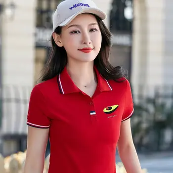 2020 Vara Maneca Scurta Tricou Femei 95% Bumbac Brodate Logo-ul Femei Tricouri Polo Femme Casual Moda de Golf Tricou Topuri