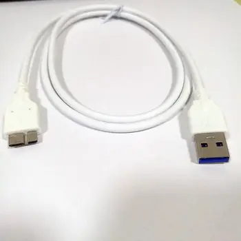 20buc Cablu USB 3.0 1m USB 3.0 UN Barbat la Micro B Male Extensia Extender Cablu Culoare Alb OD 4.0 mm Cablu