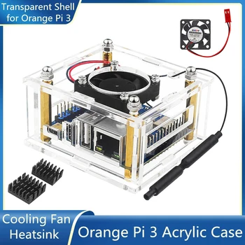 Orange Pi Zero3 Acrilic Caz Opțional de Răcire Ventilator Radiator Pasiv Activ Cooler Transparent Coajă de Portocale Pi Zero3