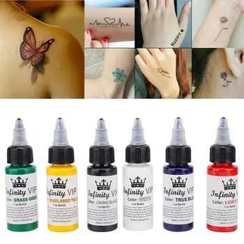 6Pcs/Set Semi-Permanent Microblading Naturale de Culoare Tatuaj Cerneală cu Pigmenți de Lungă Durată Cerneală Tatuaj Machiaj Accesorii Instrument Pentru Piele