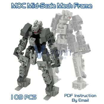109 BUC Mech Cadru de Acțiune Figura Model de Blocuri Kit de Creatie Robot Mecanic MOC Piese de Asamblare Cărămizi Copil Jucărie Idee de Cadou