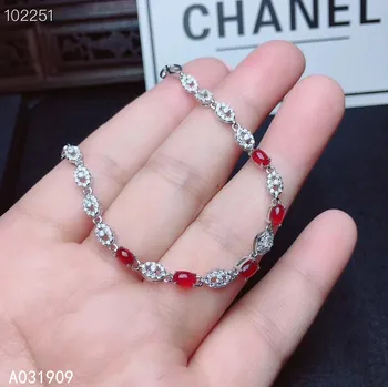 KJJEAXCMY boutique de bijuterii argint 925 incrustat naturale ruby femeie brățară suport de detectare clasic de lux