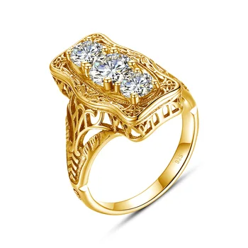 Trend 3 Piatra Lux Moissanite Inel Cu Certificat Total Este de 1,6 ct Diamond Design de Bijuterii din Argint Masiv 925 Cadou de Logodnă