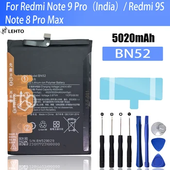 100% Original Nou BN52 Baterie Pentru Xiaomi Redmi Nota 9 Pro India / Redmi 9 Nota 8 Pro Max Înlocuire a Telefonului Bateria