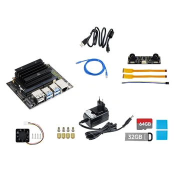 4GB+16GB EMMC Developer Kit pentru Jetson Nano cu Jetson Nano Core Bord+radiator+IMX219 Camera+Fan+Cablu USB (UE Plug)