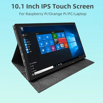 10.1 Inch IPS LCD cu Touch Screen rezolutie 1024*600 Ecran HD cu Caz Suport pentru Raspberry Pi Portocaliu Pi Calculator Joc Consola Monitor