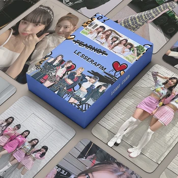 55PCS/Set Kpop LE SSERAFIM Nou Album SAKURA KAZUHA CHAEWON Carduri Foto HD Tipărite Photocards Lomo Card Pentru Fanii de Colectare