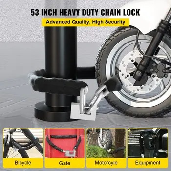 , Biciclete Premium 1/2 Inch x 4.42 Metri Datoria de Securitate a Lanțului de Kit cu 3 Chei, Pur Călit Caz de Alamă de Bază pentru Motociclete, Genuri