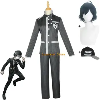 Joc Dangan Ronpa Danganronpa V3: Uciderea Armonie Saihara Shuichi Cosplay Costum Peruca Pălărie Anime Detectiv Uniformă Costum De Hallowen