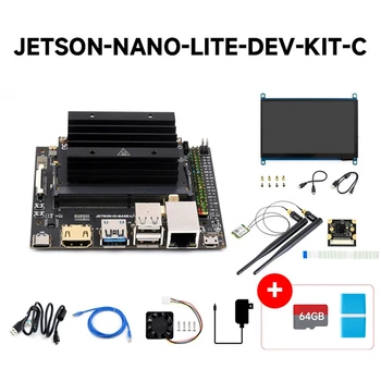 Pentru Jetson Nano 4G Lite DEV Kit+Core Bord+64G SD Card+Cardreader+7Inch Display Ecran+Camera+placa de Retea+Putere