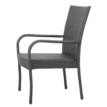 Nobil HouseOutdoor Scaun de luat Masa - Răchită - Set de 2 - Are Brațe - Gri exterior scaun scaun de grădină mobilier de grădină Nobil HouseOutdoor Scaun de luat Masa - Răchită - Set de 2 - Are Brațe - Gri exterior scaun scaun de grădină mobilier de grădină 4