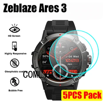 5pcs Pack pentru Zeblaze Ares 3 ceas Inteligent Temperat Pahar Ecran Protector 9H 2.5 D Film