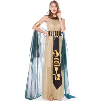 Egiptul Antic Împărăteasa Cleopatra Regina Costum De Aur Medievale Mitologia Greacă Cosplay Rochie Carnaval De Halloween Petrecere Rochie Fancy